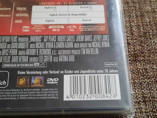 RAVENOUS - FRISS ODER STIRB 1998 deutsche Uncut DVD Guy Pearce David Arquette - Bild 3 von 3