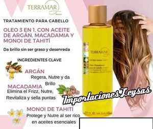 Oleo De Argan By Terramar 120ml Repara El Cabello Danado Repair