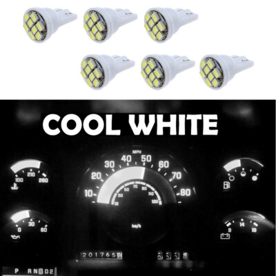 Gauge Cluster LED Dashboard Bulbs Cool White For Chevy GMC 1988-1990 C/K Truck