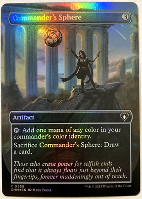 MTG Commander's Sphere BORDERLESS FOIL  Commander Masters 655 NM