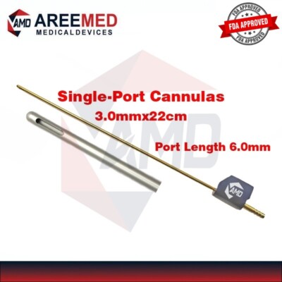 Single-Port Cannulas, 3.0mm, 22cm, Port Length 6.0mm, Microaire Pal Fitting Cann