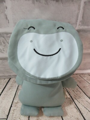 Panda Crate Hippopotamus Hippo 3 Flip Faces Moods Emotions Blue Gray Plush doll