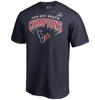 NFL Pro Line Men's Houston Texans 2018 AFC South Champions Tee S, M, L, XL Navy