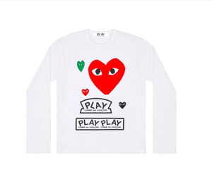 cdg longsleeve white