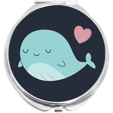 Whale Love Compact with Mirrors - Perfect for your Pocket or Purse