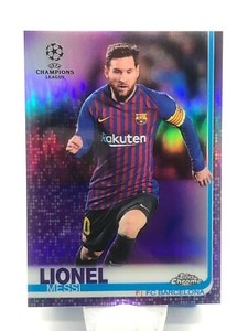 2018-19 TOPPS CHROME UCL LIONEL MESSI /250 PURPLE Refract UEFA CHAMPIONS LEAGUE