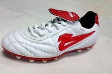 Botines de fútbol profesional Olmeca Olimpic de cuero blancos