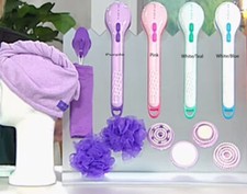 Spin Spa Body BRUSH Exfoliate Cleanse Spinning Body Brush 10 pc Pink