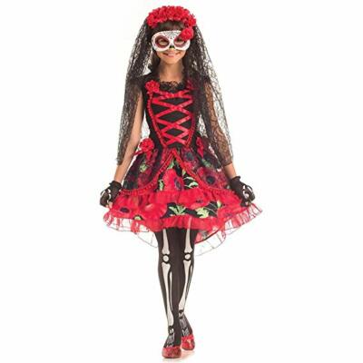 Disfraz De Halloween Para Niña Calavera Senorita Día De Los