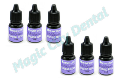 (SET OF 6) Prime-Dent Light Cure Dentin/Enamel Bonding Adhesive Resin 7mL Bottle