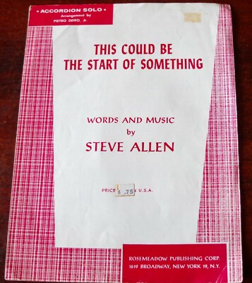 STEVE ALLEN THIS COULD BE THE START OF SOMETHING AKKORDEON NOTEN 1966 USA
