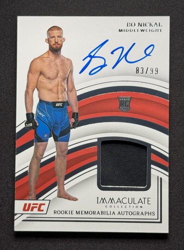 Bo Nickal 💥 ROOKIE MEMORABILIA ON-CARD AUTO /99! 2023 Panini Immaculate UFC - Picture 6 of 6