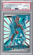 PJ WASHINGTON 2019-20 REVOLUTION SUNBURST ROOKIE RC #D 63/75 PSA 10 GEM POP 4