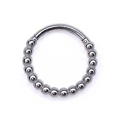 Steel Ball Chain Clicker Piercingring für Helix, Tragus, Lipppenband, Ohrring