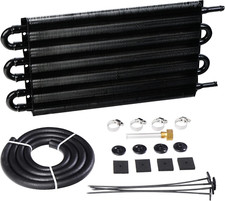 6 Pass Ultra-Cool Tube and Fin Transmission Cooler Universal 5/16" Oil Cooler Ki