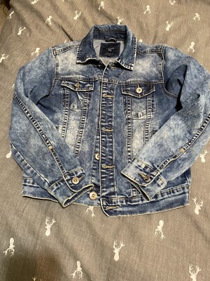 Heach Junior Gap Boys Denim Jacket Coat Size 10, Tye Dye, Excellent Condition