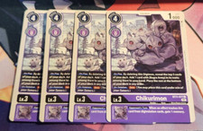 x4 Playset Digimon Dimensional Phase CHIKURIMON BT11-077 Purple Uncommon