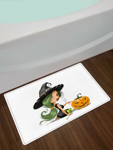 Cute Little Witch Halloween Shower Curtain