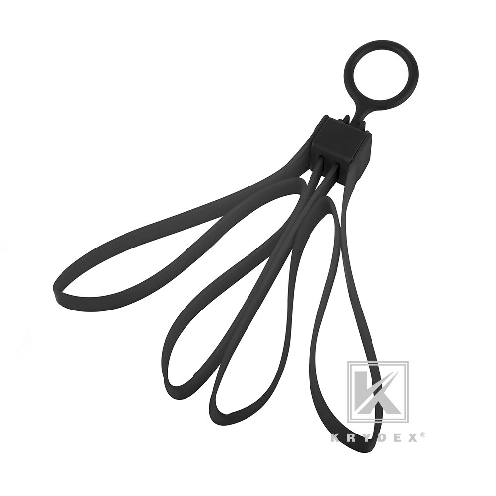 KRYDEX 3pc Tactical Tri-fold Disposable Restraints Plastic Handcuff Strap Yellow