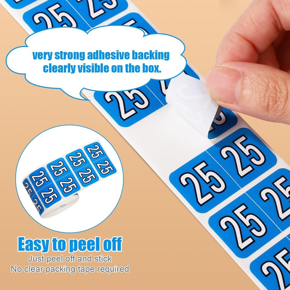 2 Rolls 2025 Year Stickers File Folder, 1000 Stickers for 25 Rectangle ...