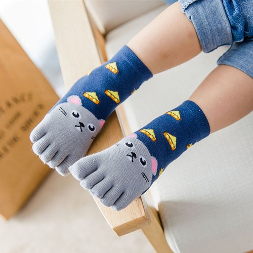 1 Pair Kids Thermal Five-toe Socks Winter Warm Childrens Teens Thick Boot Socks~ - Picture 8 of 15