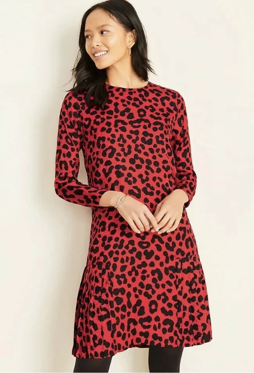 Ann taylor 2025 cheetah print dress