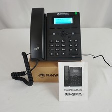 Sangoma S300 VoIP Phone Black 2 Line Backlit LCD Display Desk or Wall Mount
