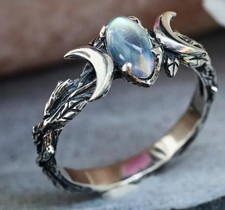 Triple Moon Goddess Ring