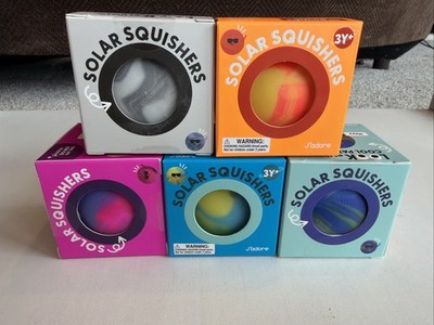 J adore Solar Squishers Lot of 5 NEW RELEASE Squishy Balls Rare HTF NeeDoh Feel