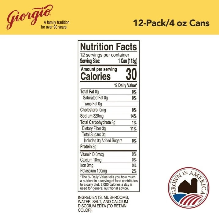 2 упаковки - кусочки и стебли грибов Giorgio, 4 унции, 12 карат - Изображение 3 из 4