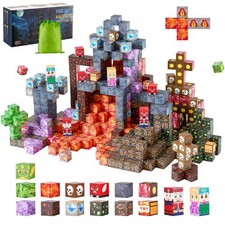 HOT/ Magnetic Blocks,150 PCS Dark Castle Set,Magnetic Building Cubes for Kids,S