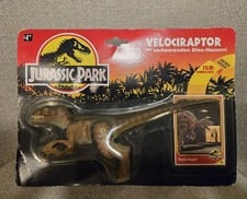 1993 Jurassic Park Velociraptor Kenner JP03 MOC New Dino-Strike Jaws + Card