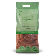 Just Natural Organic Organic Almonds Whole 500g - 2 Pack
