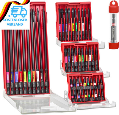51Tlg. Torx T7-T40 Schrauber Bit Set, Schlagfester Magnetische 25/50/75/150Mm La