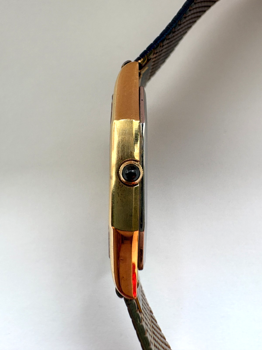 N MINT] Vintage Seiko Dolce 6030-5500 29mm Gold Dial Octagon