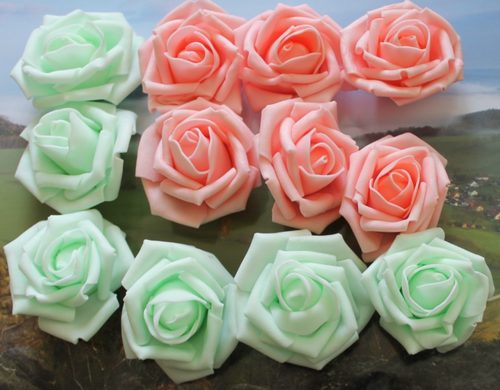 6-25 Schaumrosen 2-8cm Moosgummirosen Foamrosen rose flowers  Rosen Rosenköpfe - Afbeelding 36 van 42