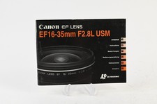 Canon EF 16-35mm F2.8L USM Lens User Instruction Manual Guide G809