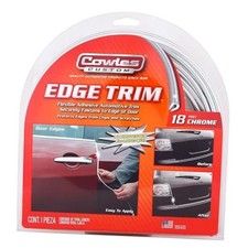 Custom - Enhanced 18ft U-Channel Edge Guard Trim, 18feet Rubber 18 ft Chrome