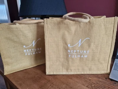 New - Neptune FULHAM Jute Hessian Shopping / Beach Bag - Saffron Medium 30x35cm - Image 1 of 4