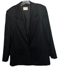 Vintage Pendleton 100 Virgin Wool Jacket Blazer Black Breast Pocket EUC