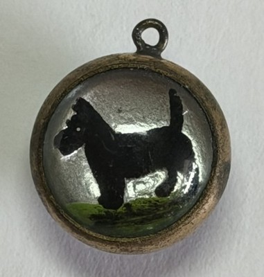 Vintage scottie  Scottish Terrier dog bubble/round charm