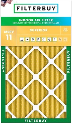 Filterbuy 12x30x2 Pleated Air Filters, Replacement for HVAC AC Furnace (MERV 11)