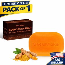 Turmeric Glow Soap Bar - Lemon  Kojic Acid, Removing Dark Spots - 1 Bars