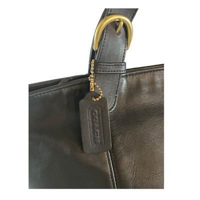 Vintage Coach Waverly 4155 Black Glove Tanned Leather Handbag