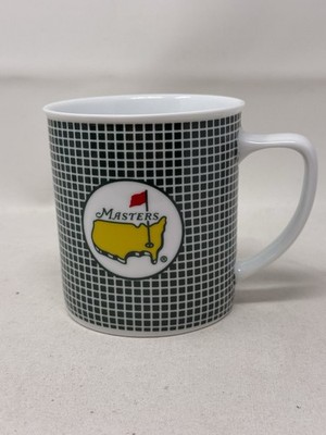 Vintage Masters Tournament Coffee Mug Green Grid Pattern Augusta National Golf