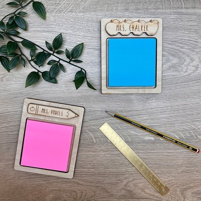Personalisierte Lehrer Geschenke - Post It Notizhalter - *Name des Lehrers* Pencil Apple