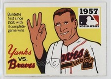 1971 Fleer Laughlin World Series Lew Burdette #55 0b0