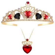 Descendant 5 Crown Red Crown with Black Hearts Descendant 5 Tiara Jewelry Set