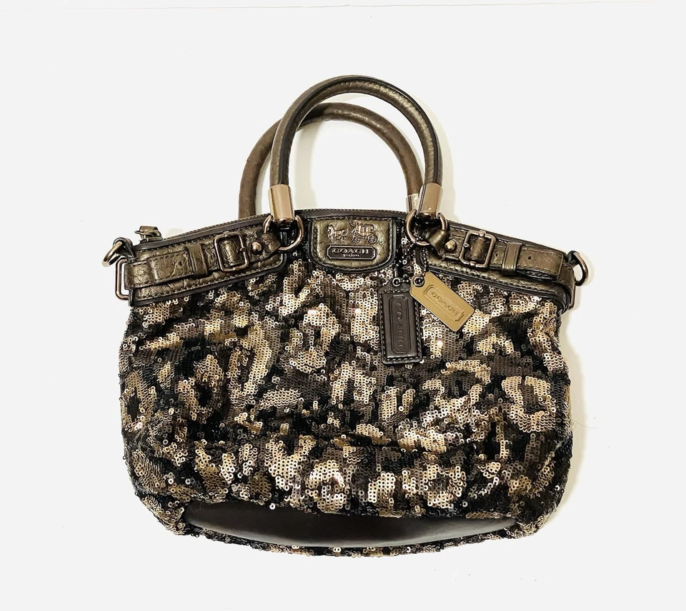 Mini bolso bandolera Coach Madison Sophia lentejuelas ocelote 18638 Foto 2 de 4