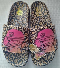 Skechers Snoop Dogg Dr Bombay Leopard Print Slip on Slides Sandal Men Size 9 NEW